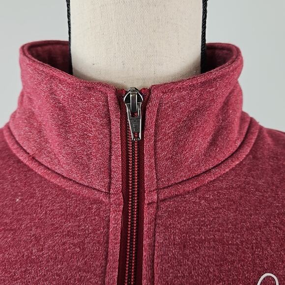 Champion x Stanford University Quater Zip Pullover Red Sweatshirt | Women's M - Picture 12 of 14
